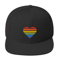 Casquette Snapback - COEUR ARC EN CIEL