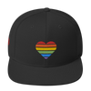 Casquette Snapback - COEUR ARC EN CIEL