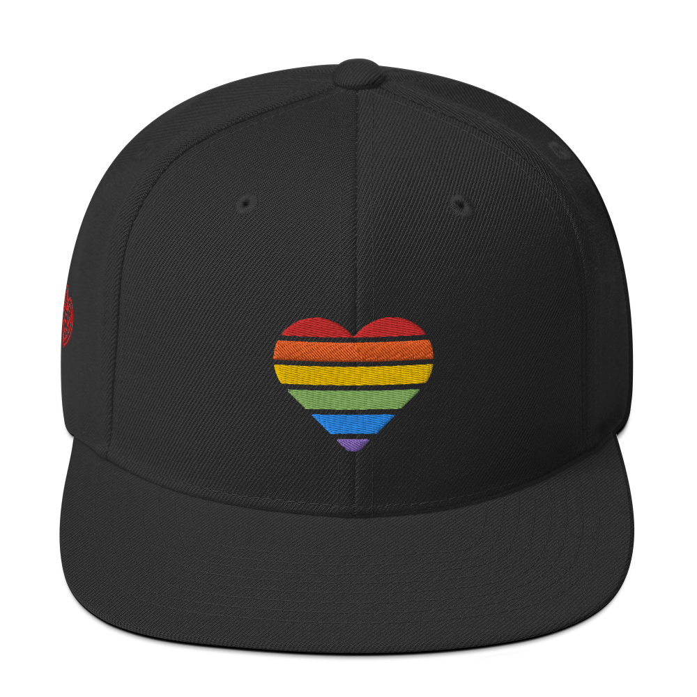 Casquette Snapback - COEUR ARC EN CIEL