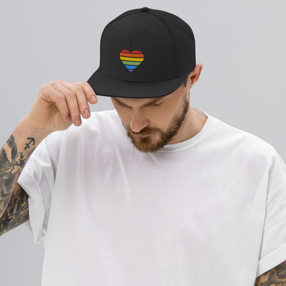 Casquette Snapback - COEUR ARC EN CIEL