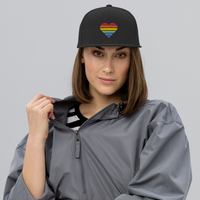 Casquette Snapback - COEUR ARC EN CIEL