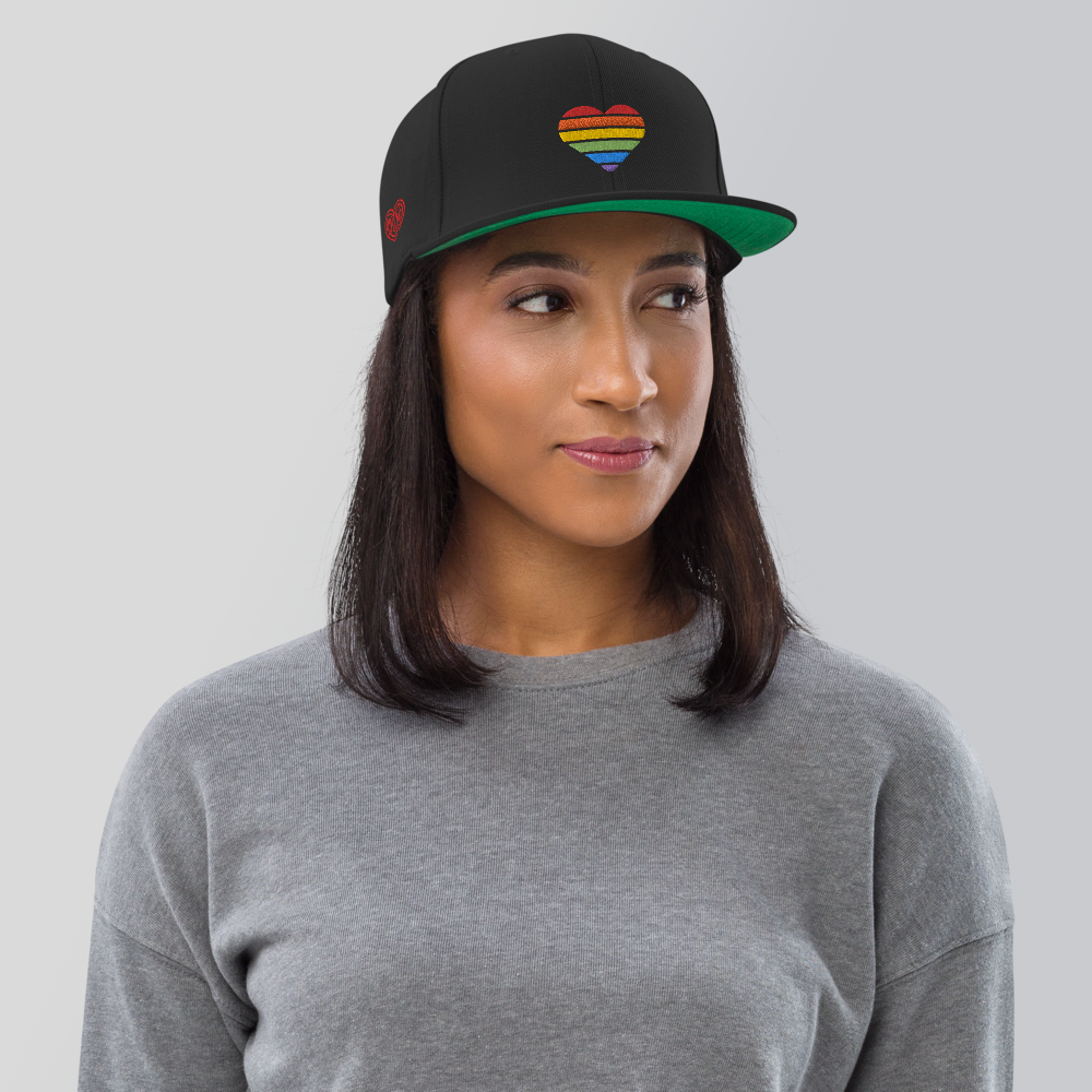 Casquette Snapback - COEUR ARC EN CIEL