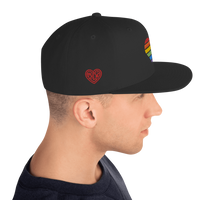 Casquette Snapback - COEUR ARC EN CIEL