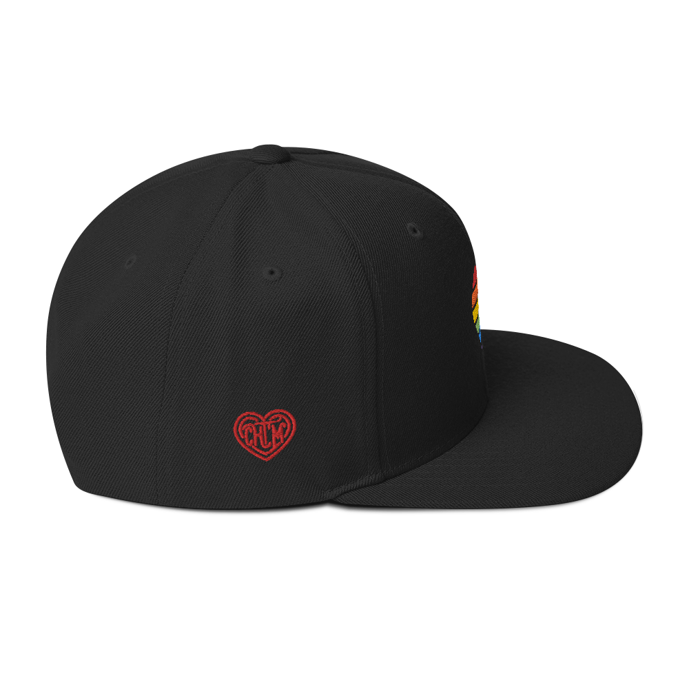 Casquette Snapback - COEUR ARC EN CIEL