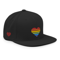 Casquette Snapback - COEUR ARC EN CIEL