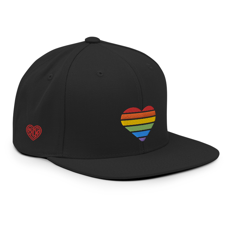Casquette Snapback - COEUR ARC EN CIEL