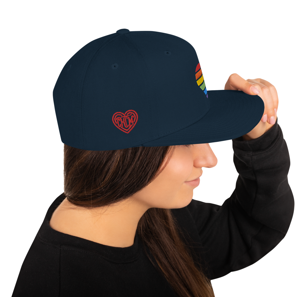 Casquette Snapback - COEUR ARC EN CIEL