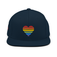 Casquette Snapback - COEUR ARC EN CIEL