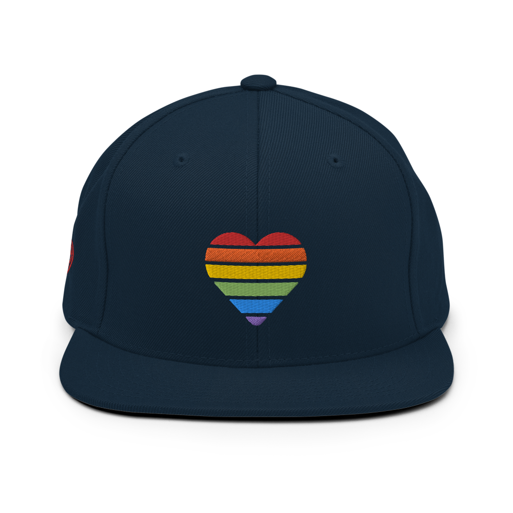 Casquette Snapback - COEUR ARC EN CIEL