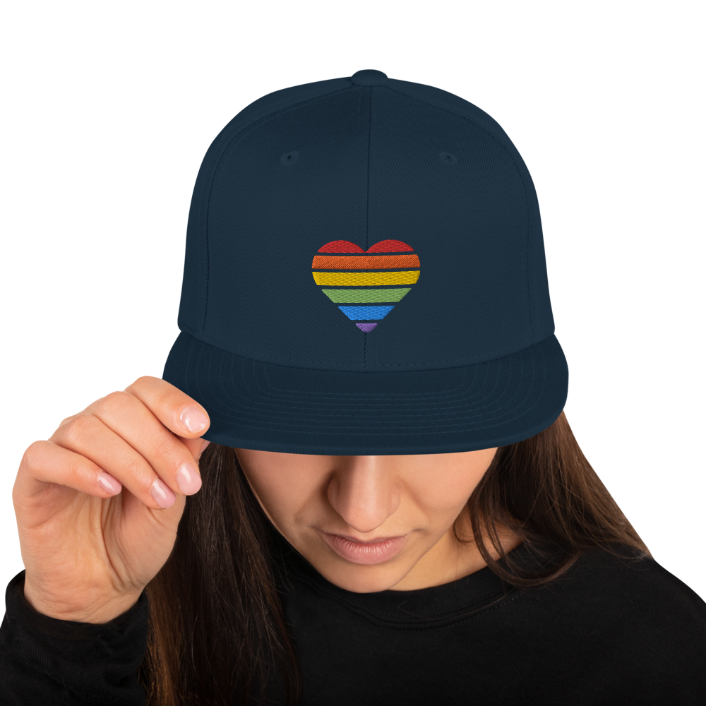 Casquette Snapback - COEUR ARC EN CIEL