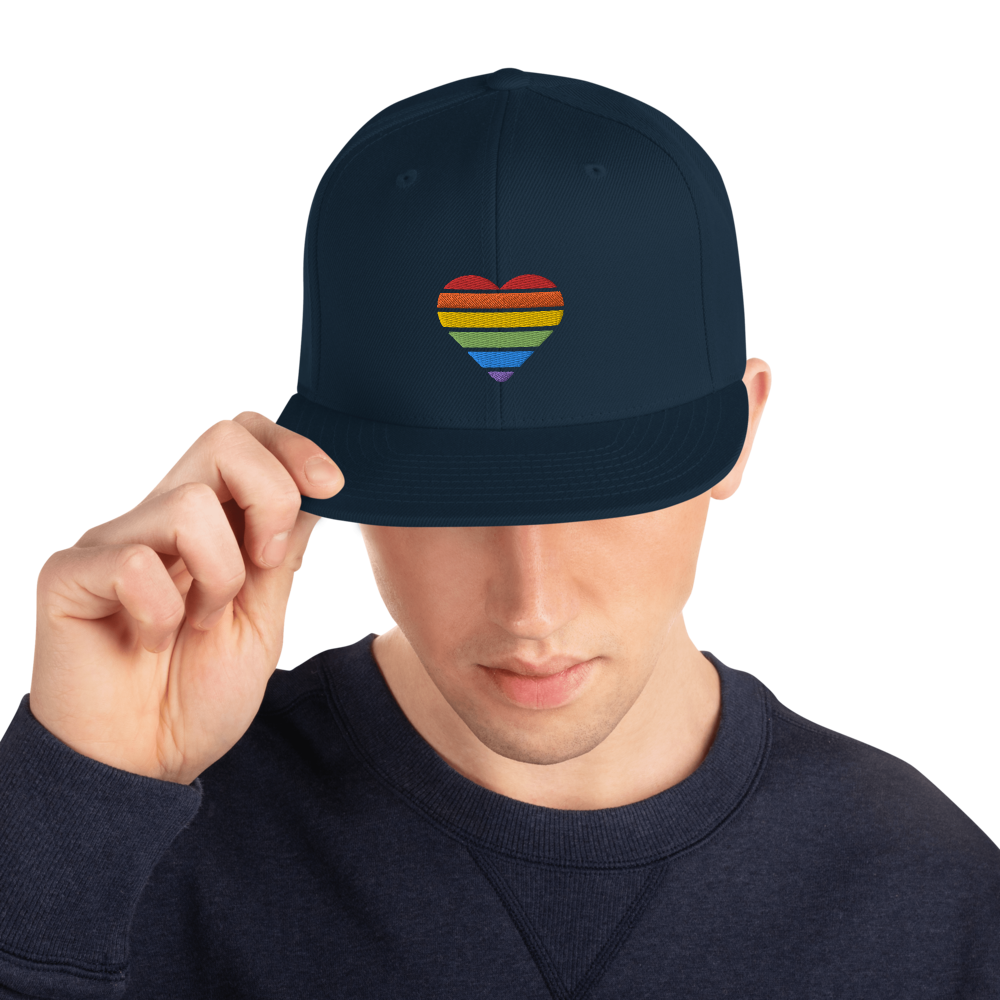 Casquette Snapback - COEUR ARC EN CIEL