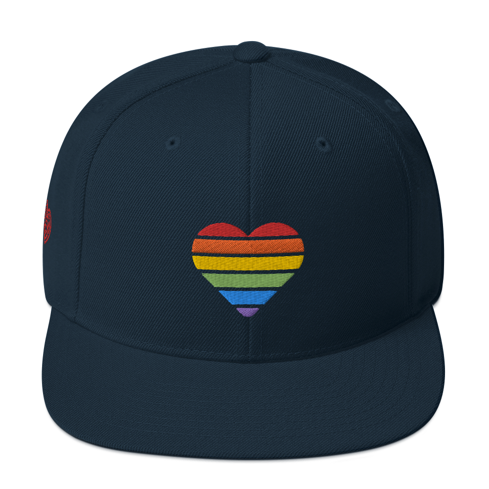 Casquette Snapback - COEUR ARC EN CIEL