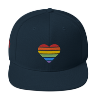 Casquette Snapback - COEUR ARC EN CIEL