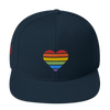 Casquette Snapback - COEUR ARC EN CIEL