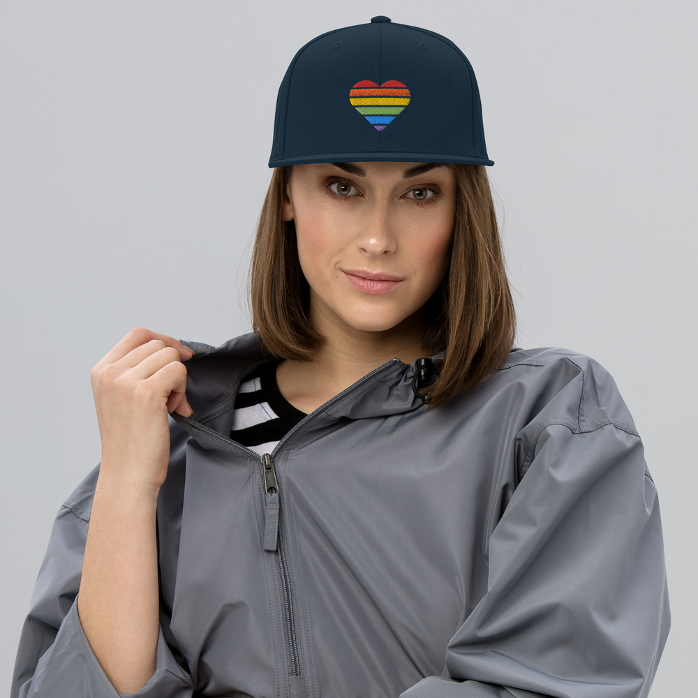 Casquette Snapback - COEUR ARC EN CIEL