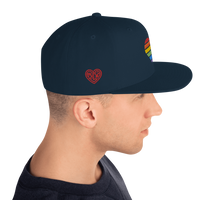 Casquette Snapback - COEUR ARC EN CIEL