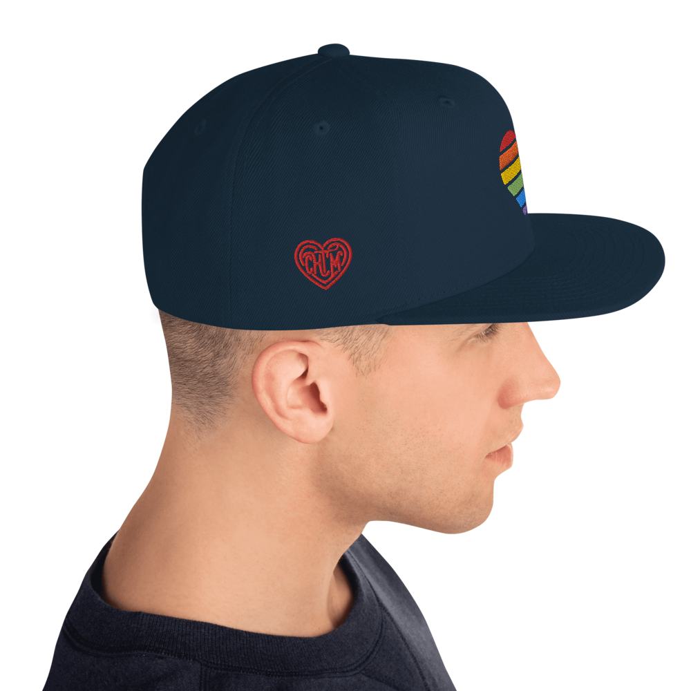 Casquette Snapback - COEUR ARC EN CIEL