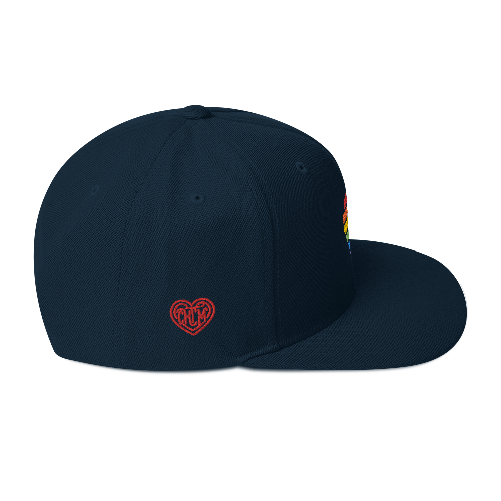 Casquette Snapback - COEUR ARC EN CIEL