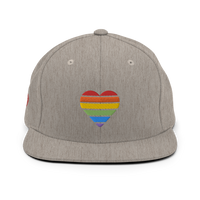 Casquette Snapback - COEUR ARC EN CIEL