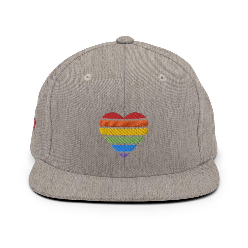 Casquette Snapback - COEUR ARC EN CIEL