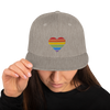 Casquette Snapback - COEUR ARC EN CIEL