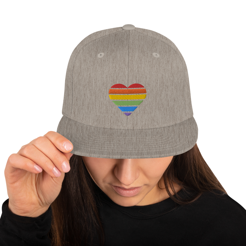 Casquette Snapback - COEUR ARC EN CIEL