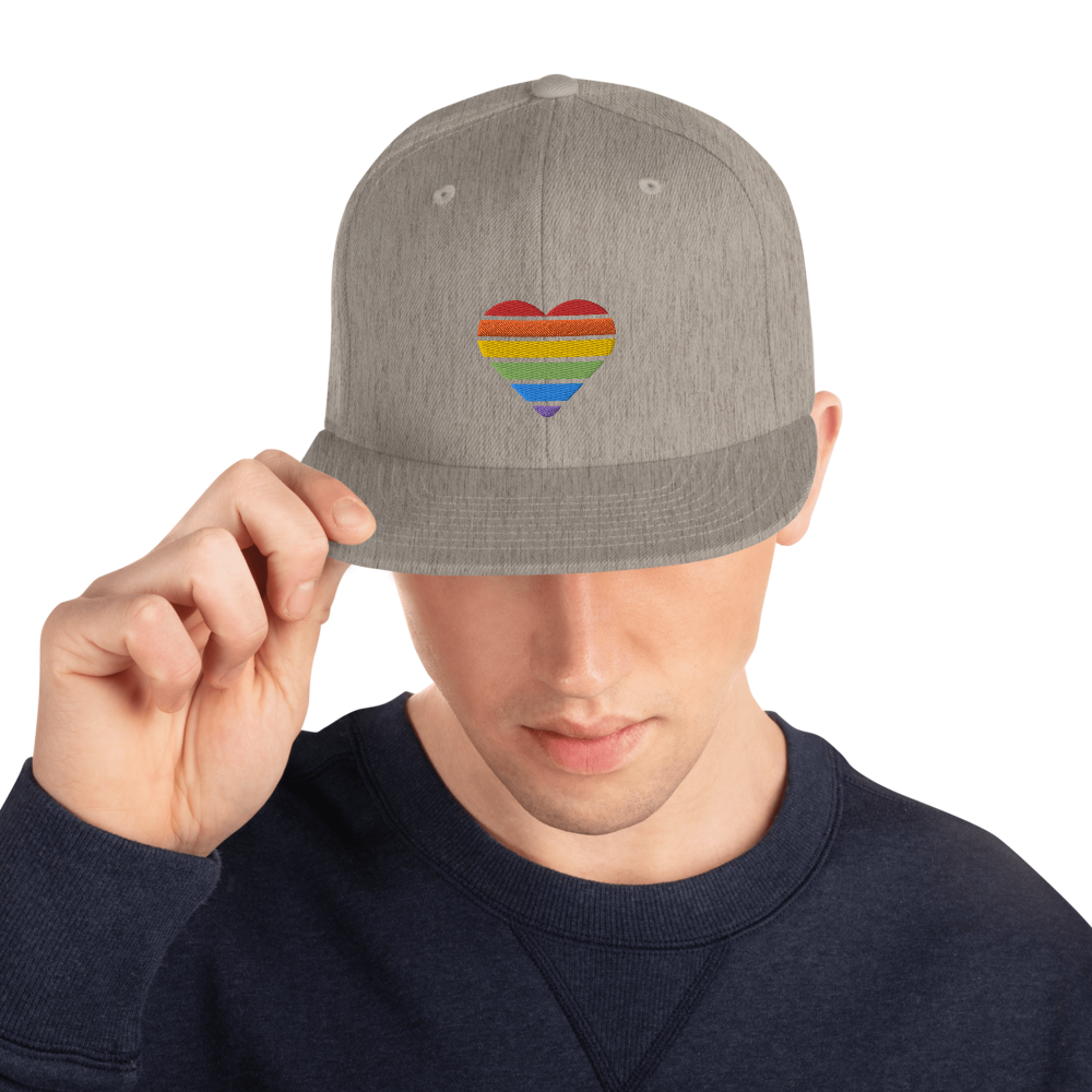 Casquette Snapback - COEUR ARC EN CIEL