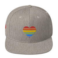 Casquette Snapback - COEUR ARC EN CIEL