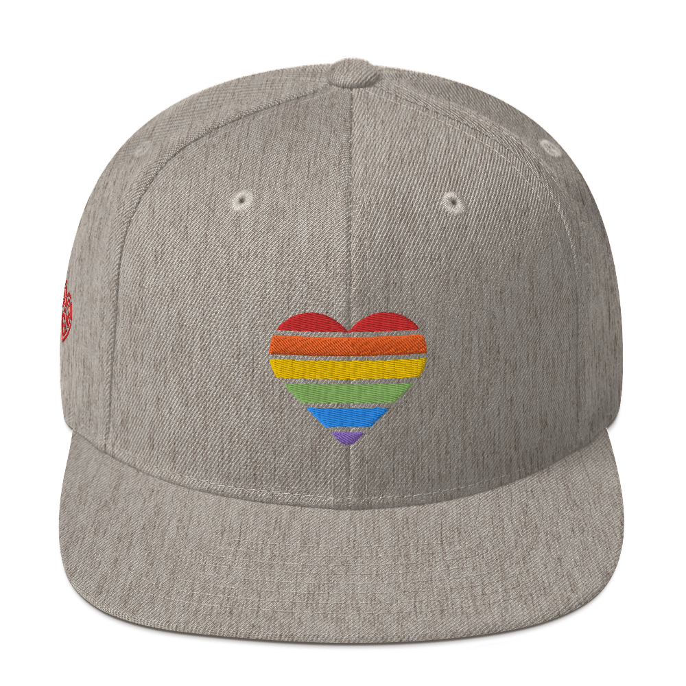 Casquette Snapback - COEUR ARC EN CIEL
