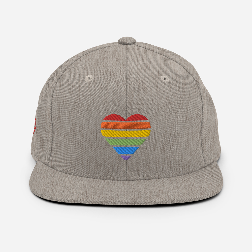 Casquette Snapback - COEUR ARC EN CIEL