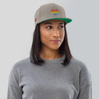 Casquette Snapback - COEUR ARC EN CIEL