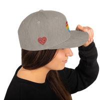 Casquette Snapback - COEUR ARC EN CIEL