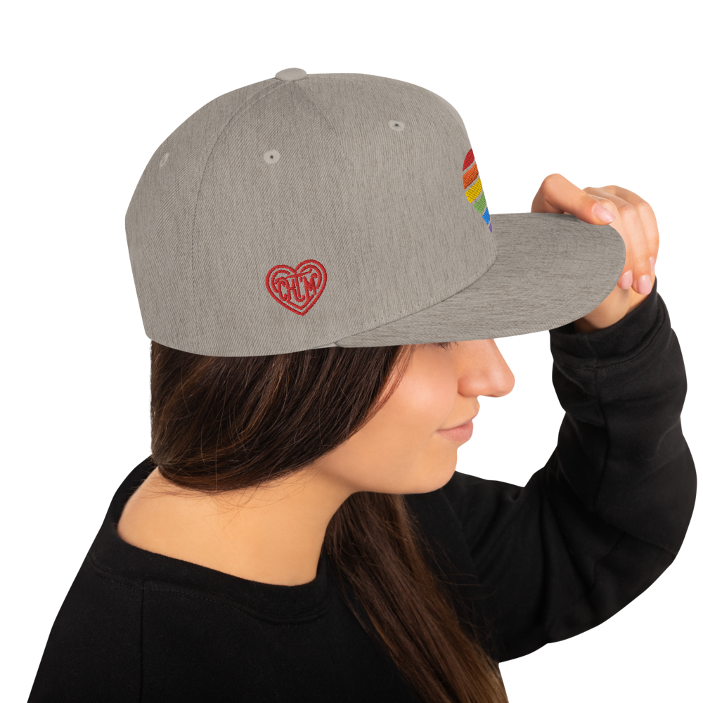 Casquette Snapback - COEUR ARC EN CIEL