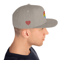 Casquette Snapback - COEUR ARC EN CIEL