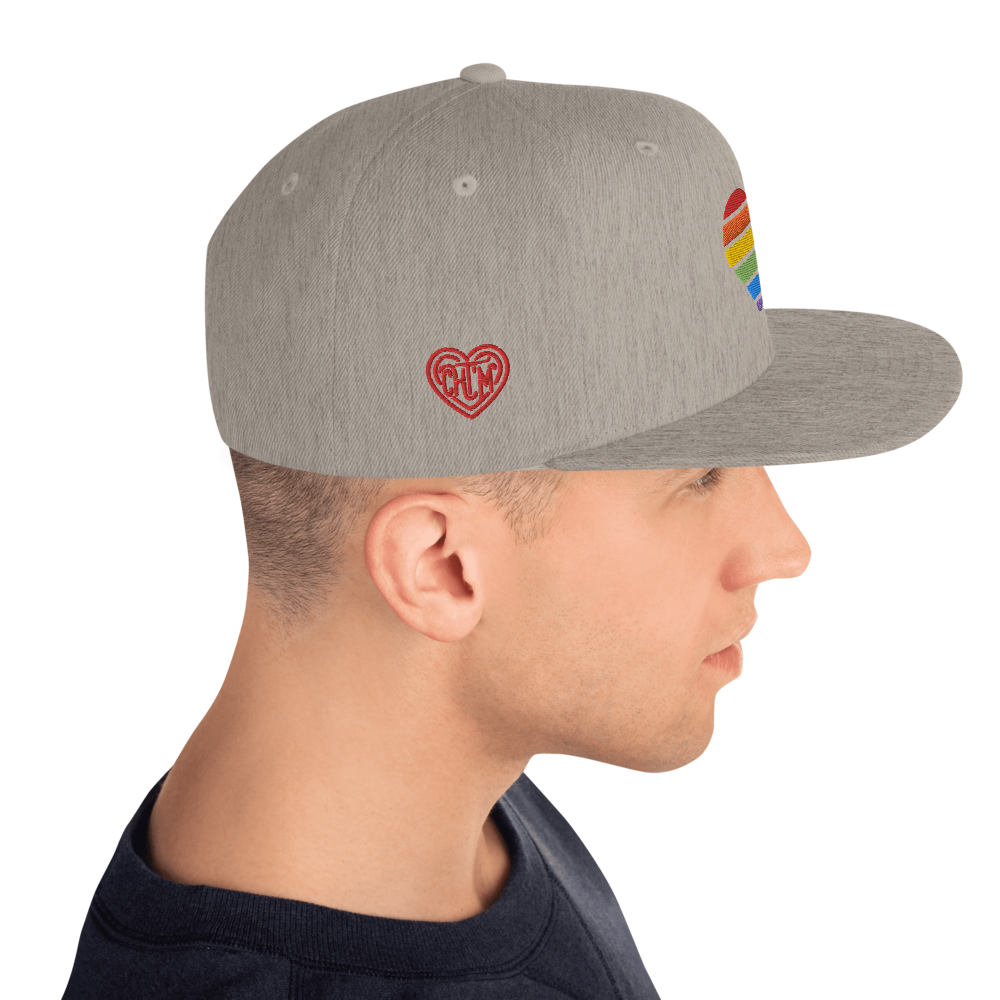 Casquette Snapback - COEUR ARC EN CIEL