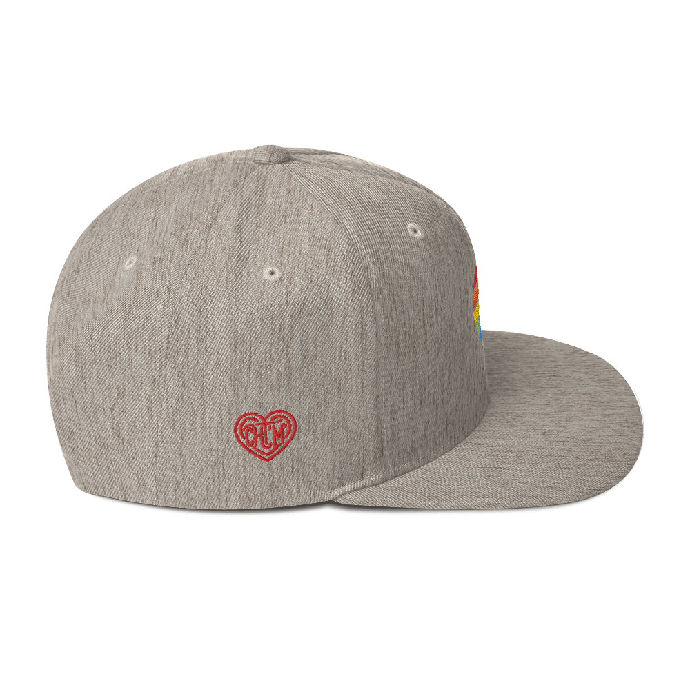 Casquette Snapback - COEUR ARC EN CIEL