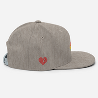 Casquette Snapback - COEUR ARC EN CIEL