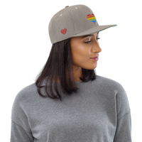 Casquette Snapback - COEUR ARC EN CIEL