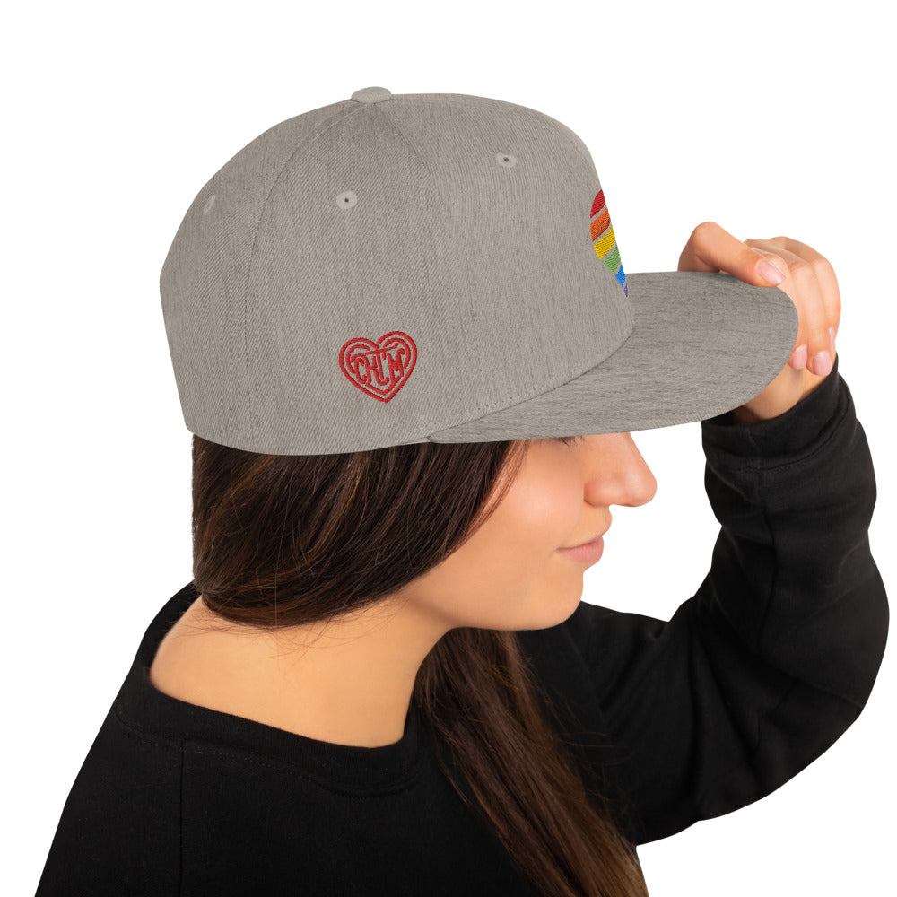 Casquette Snapback - COEUR ARC EN CIEL