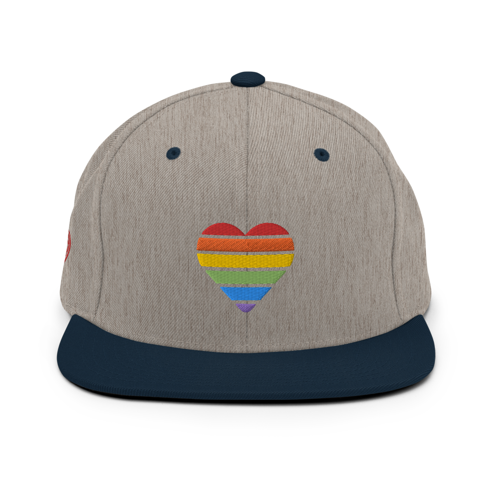 Casquette Snapback - COEUR ARC EN CIEL