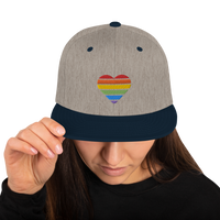 Casquette Snapback - COEUR ARC EN CIEL
