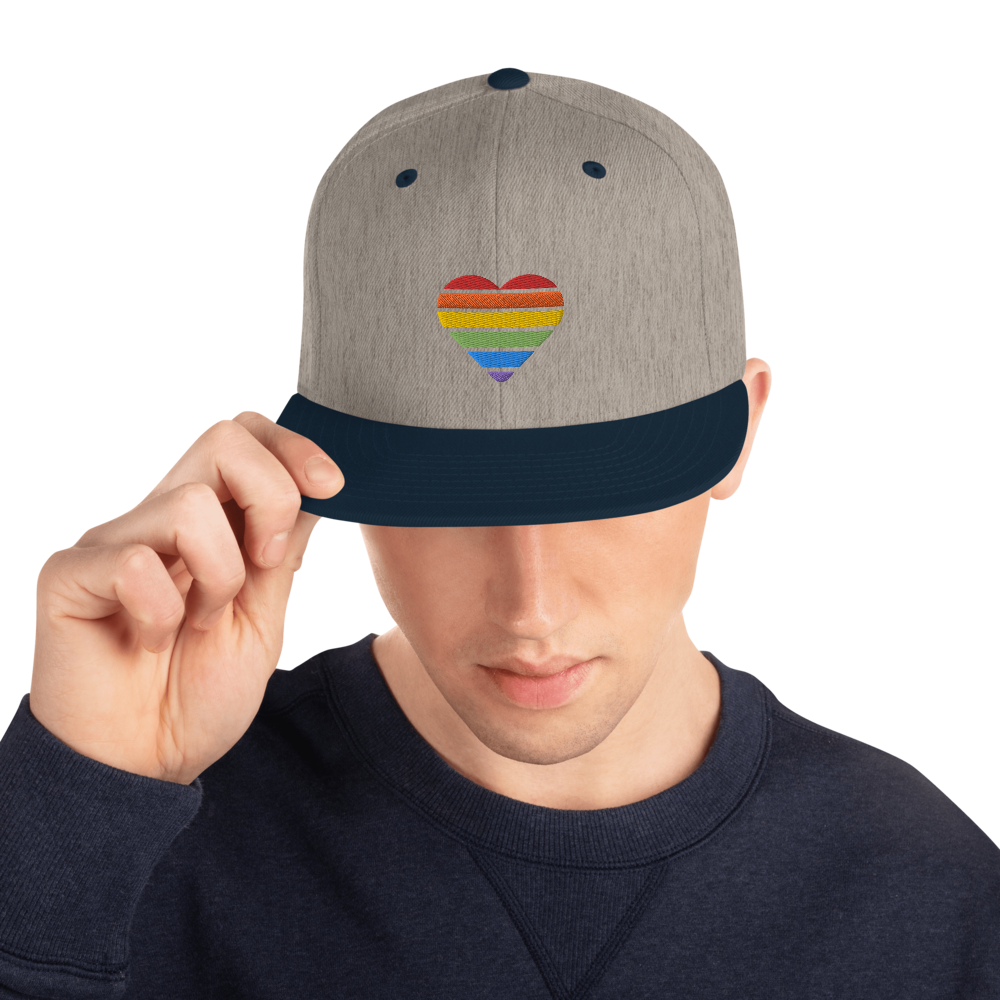 Casquette Snapback - COEUR ARC EN CIEL