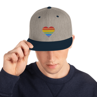 Casquette Snapback - COEUR ARC EN CIEL