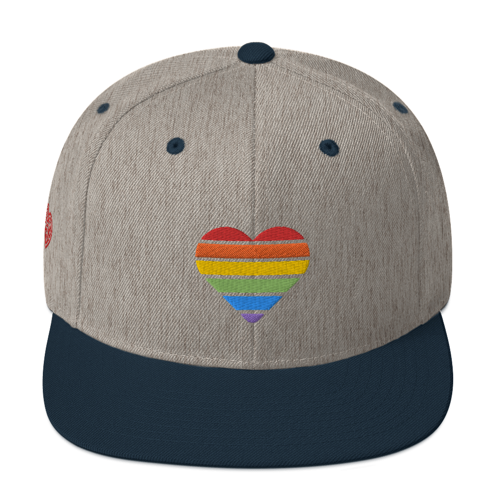 Casquette Snapback - COEUR ARC EN CIEL