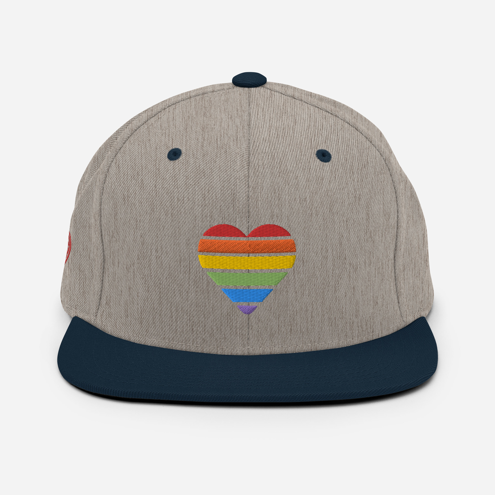 Casquette Snapback - COEUR ARC EN CIEL