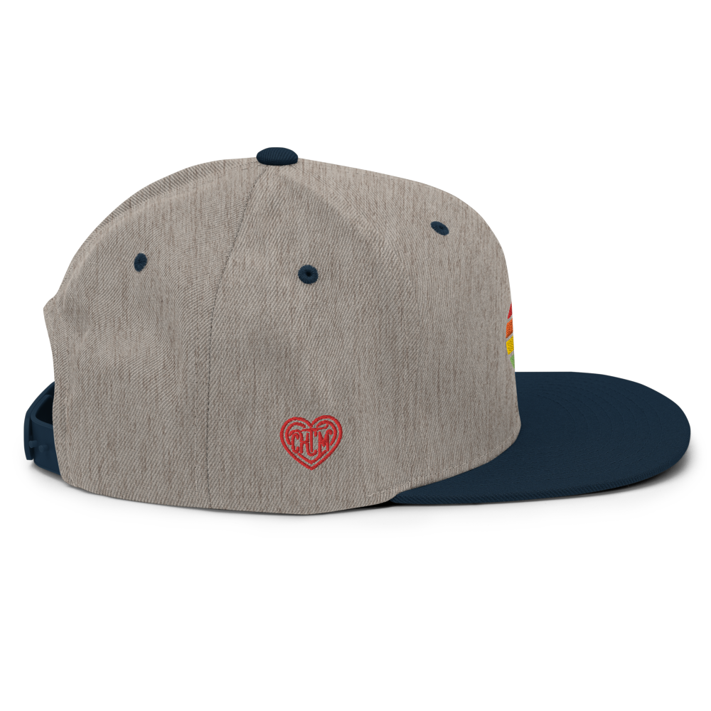 Casquette Snapback - COEUR ARC EN CIEL