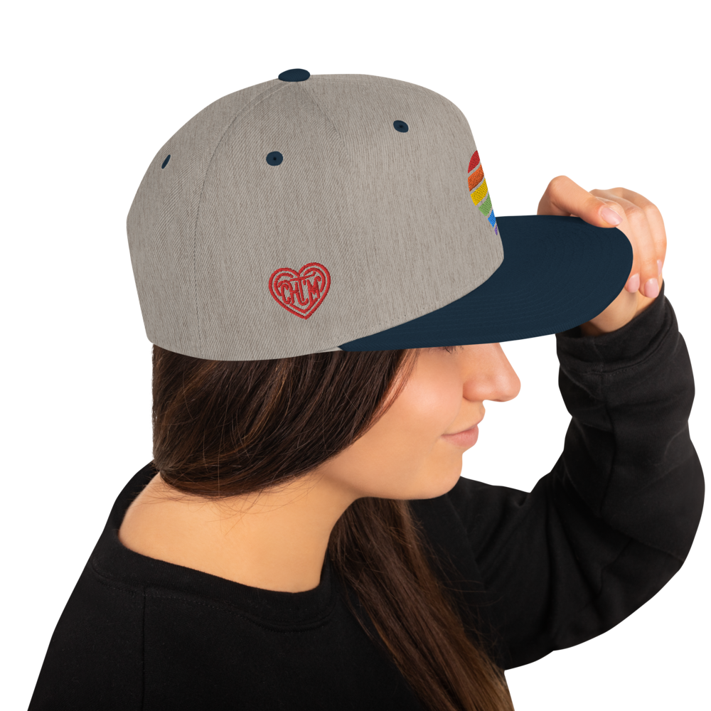 Casquette Snapback - COEUR ARC EN CIEL
