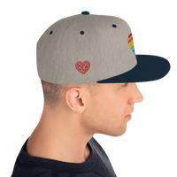 Casquette Snapback - COEUR ARC EN CIEL