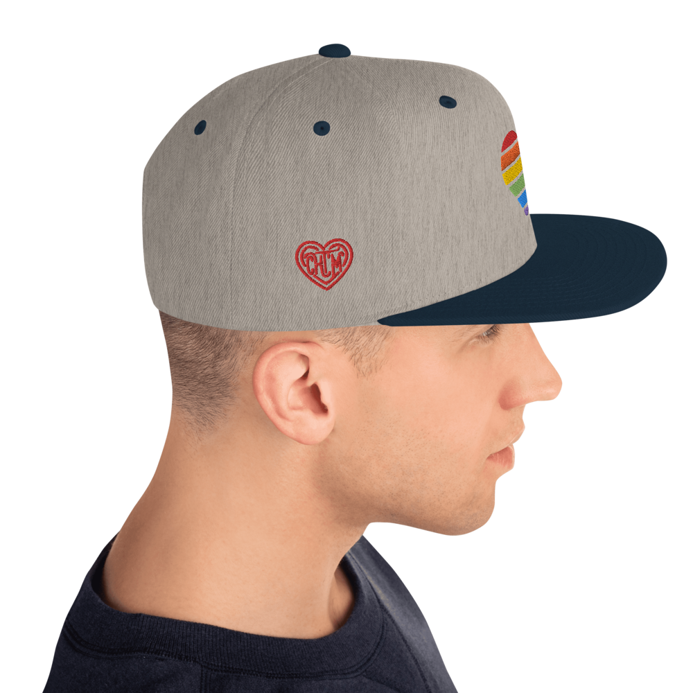 Casquette Snapback - COEUR ARC EN CIEL