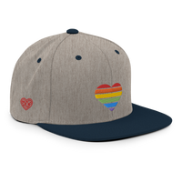 Casquette Snapback - COEUR ARC EN CIEL